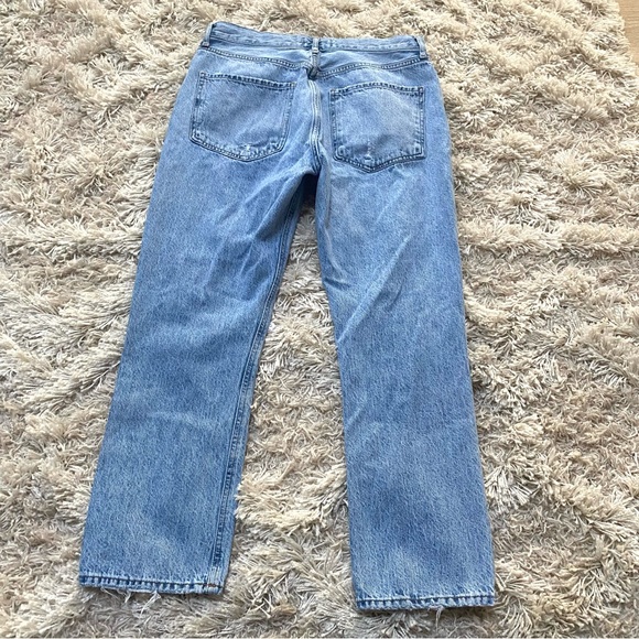 AGOLDE Riley High Rise Crop Distressed buttonfly Jeans 29 - Picture 10 of 10